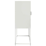 White high sideboard 68x39x107 cm steel