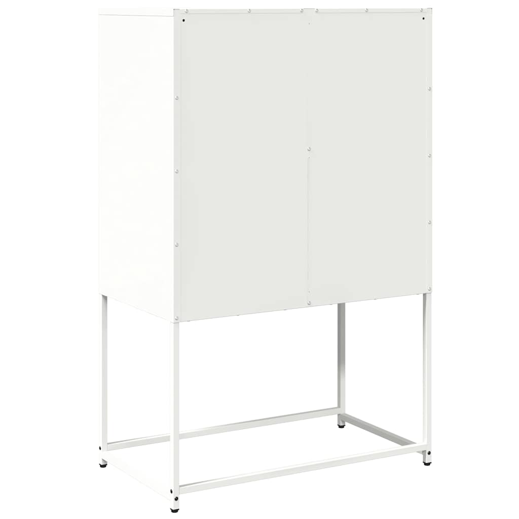 White high sideboard 68x39x107 cm steel