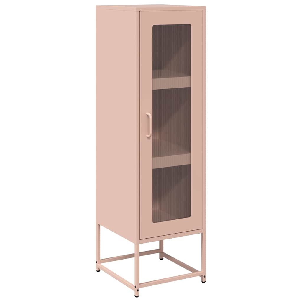 Buffet haut rose 36x39x123 cm acier laminé à froid