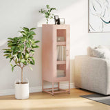 Buffet haut rose 36x39x123 cm acier laminé à froid