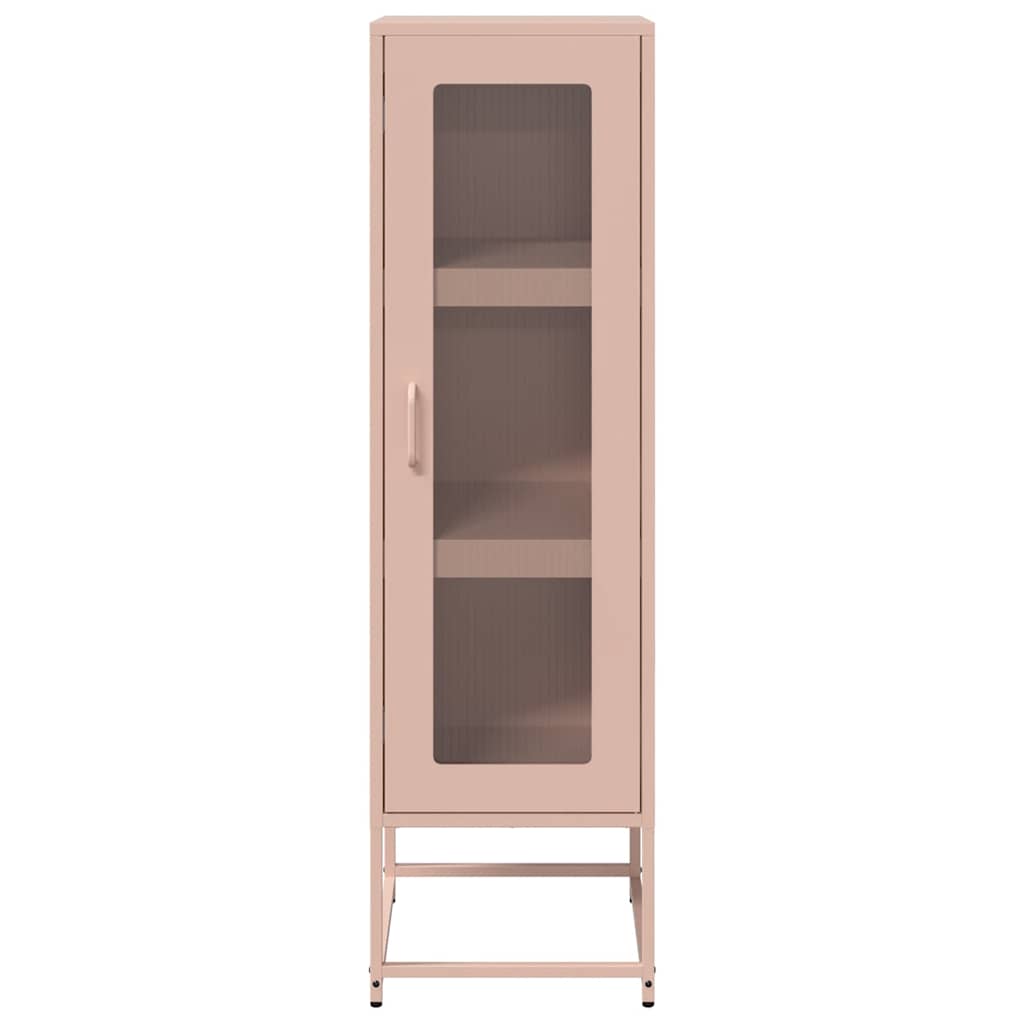 Buffet haut rose 36x39x123 cm acier laminé à froid