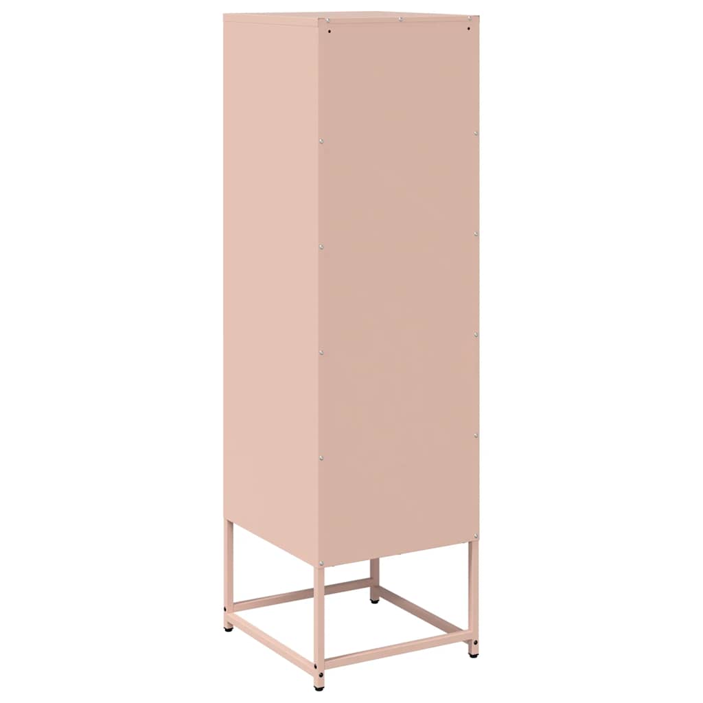 Buffet haut rose 36x39x123 cm acier laminé à froid