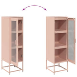 Buffet haut rose 36x39x123 cm acier laminé à froid