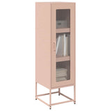 Buffet haut rose 36x39x123 cm acier laminé à froid