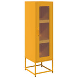 Mustard yellow high sideboard 36x39x123 cm cold rolled steel