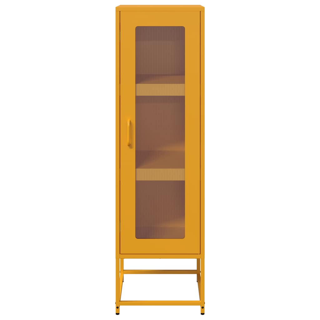 Mustard yellow high sideboard 36x39x123 cm cold rolled steel