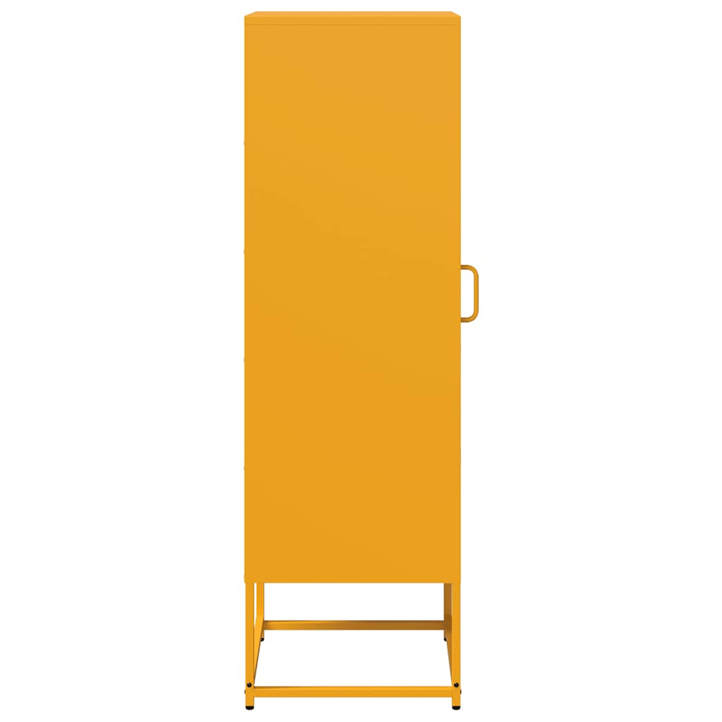 Mustard yellow high sideboard 36x39x123 cm cold rolled steel