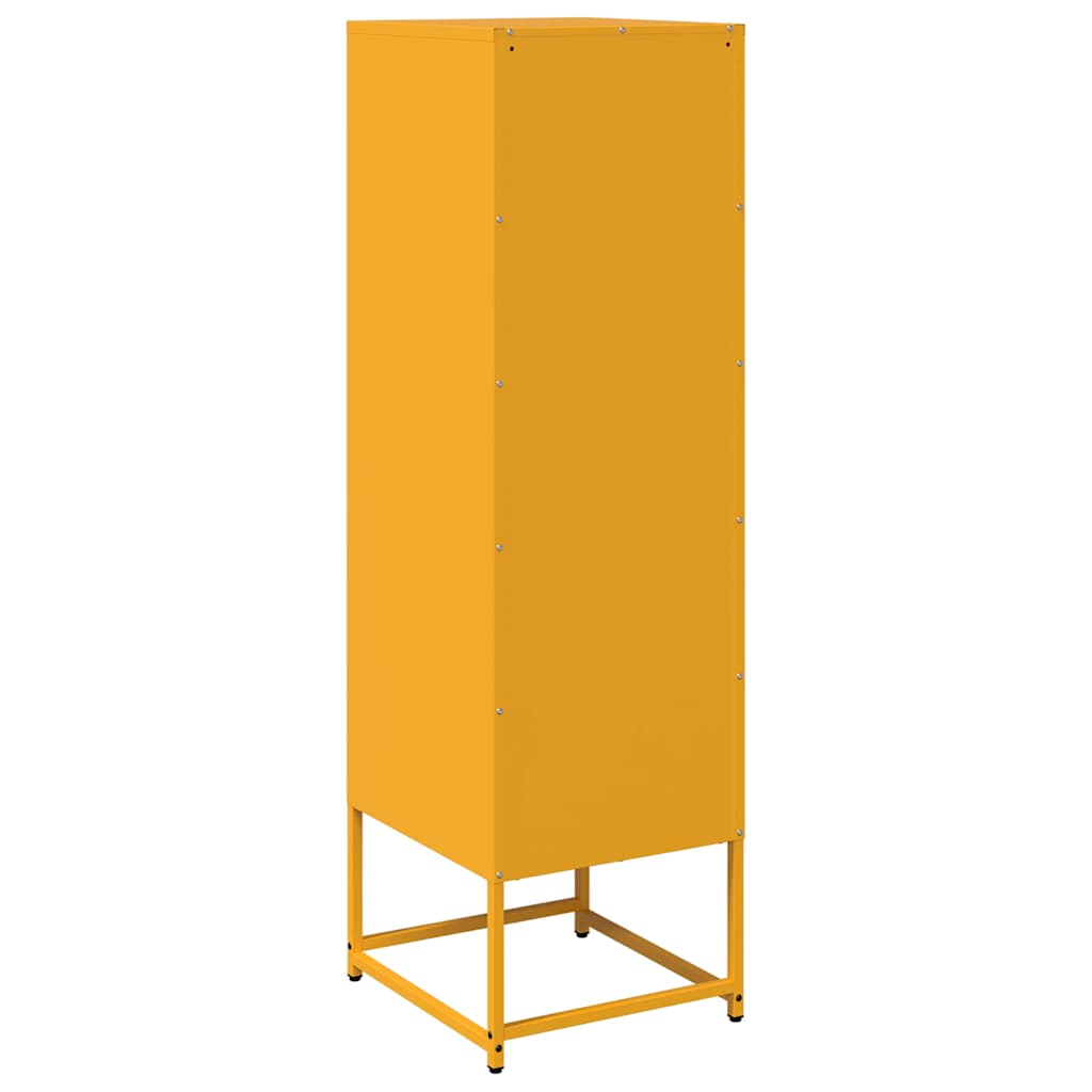 Mustard yellow high sideboard 36x39x123 cm cold rolled steel