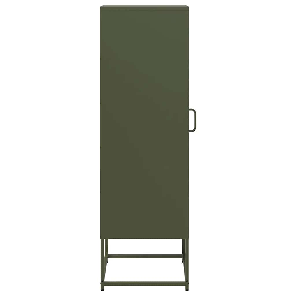 Buffet haut vert olive 36x39x123 cm acier laminé à froid