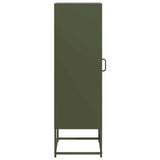 Olive green high sideboard 36x39x123 cm cold rolled steel