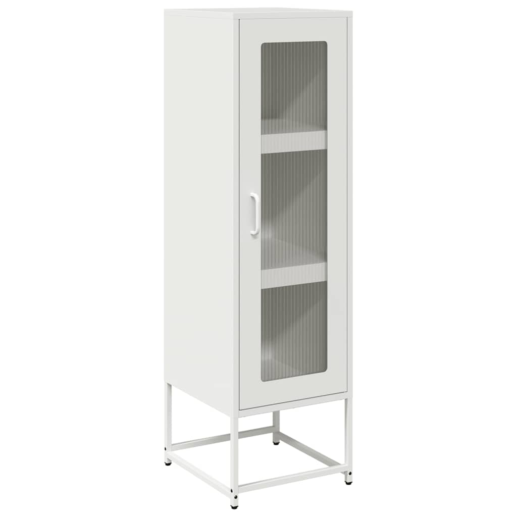 Buffet haut blanc 36x39x123 cm acier laminé à froid