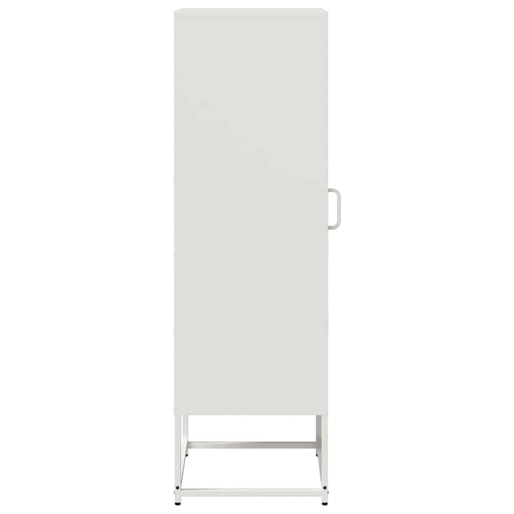 Buffet haut blanc 36x39x123 cm acier laminé à froid