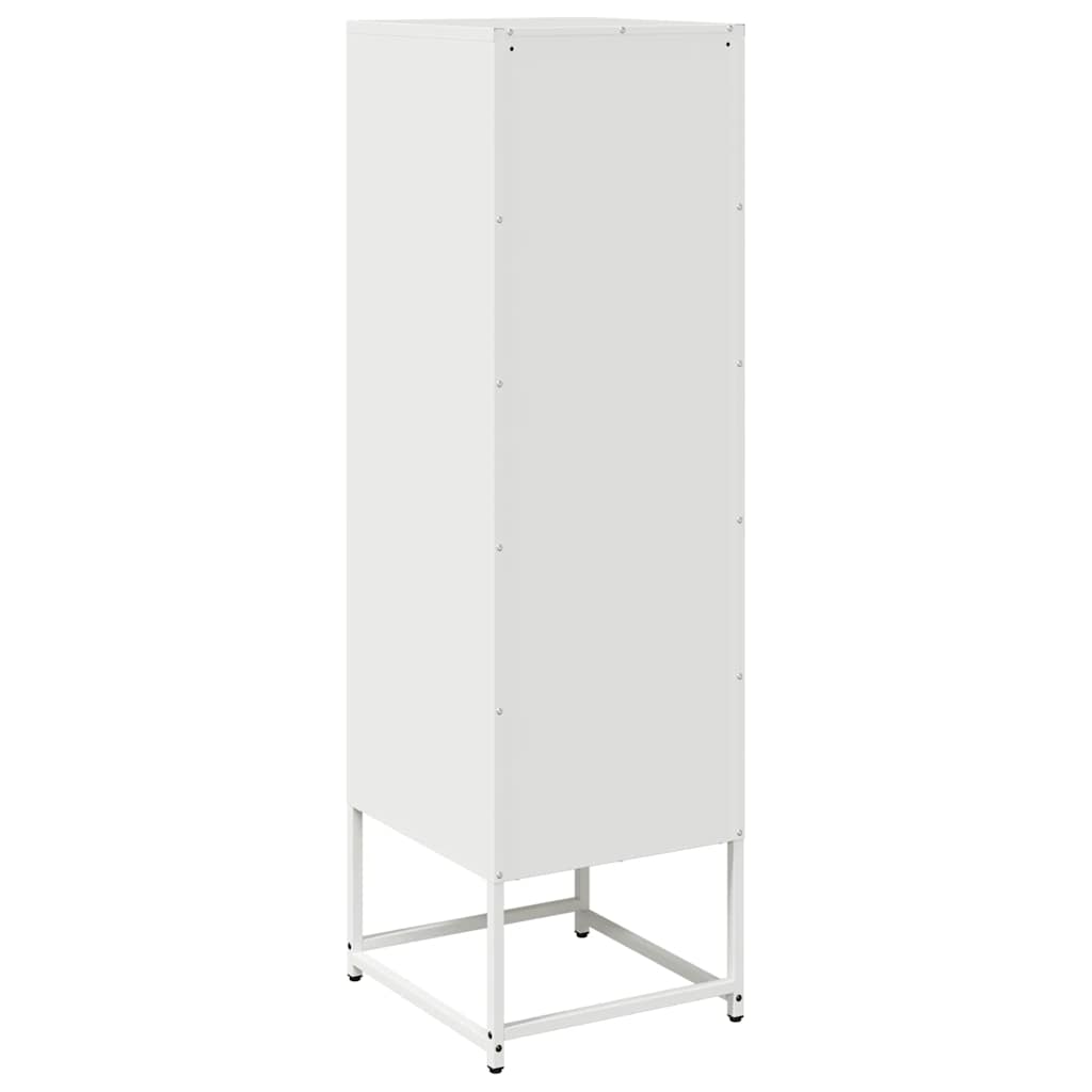 Buffet haut blanc 36x39x123 cm acier laminé à froid