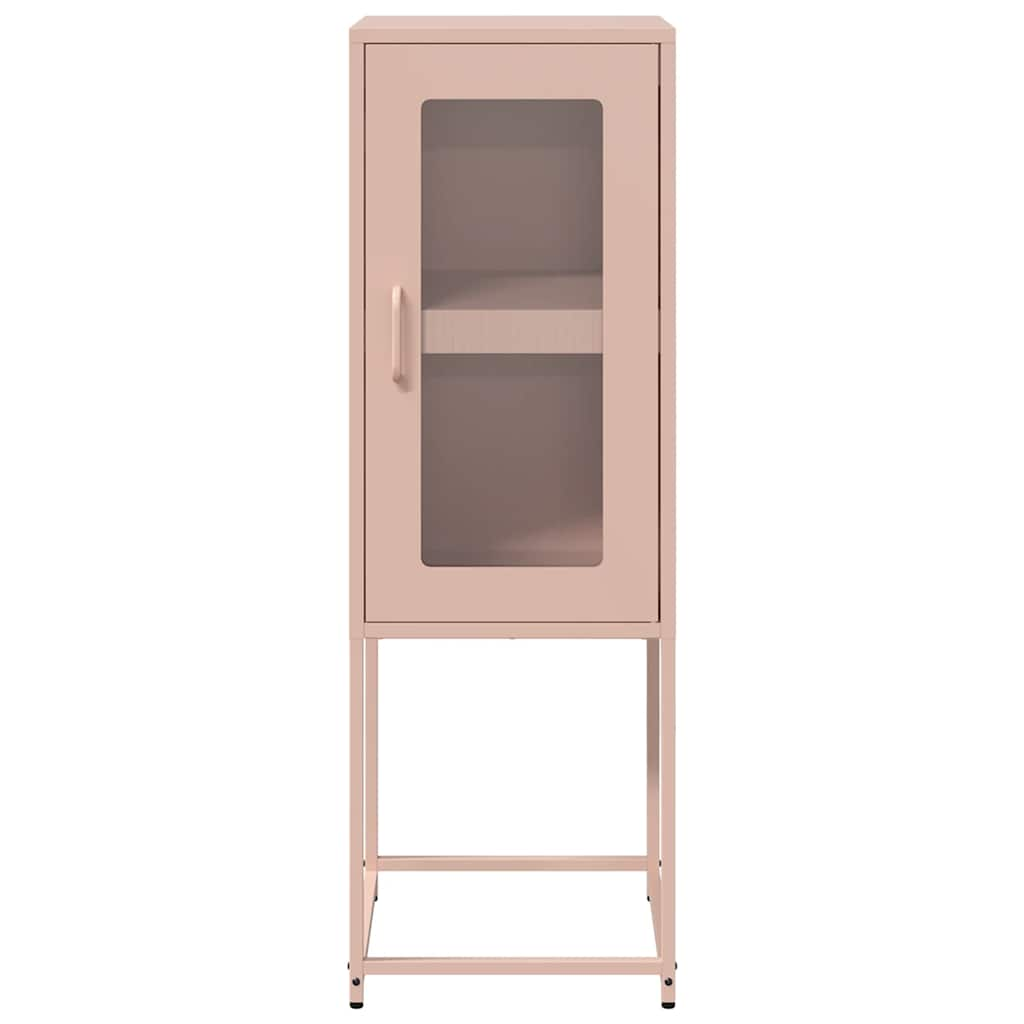 Buffet rose 36x39x107 cm acier laminé à froid