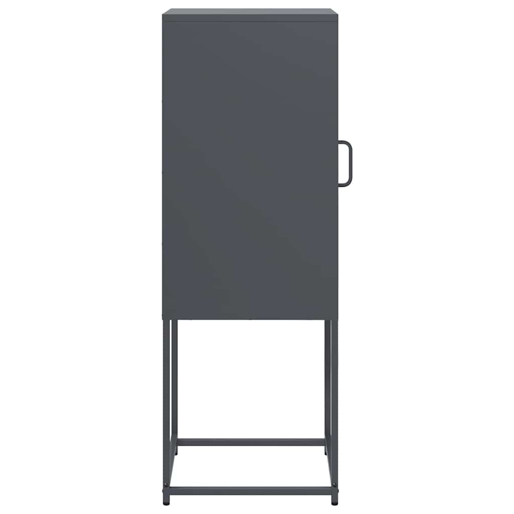 Buffet anthracite 36x39x107 cm acier laminé à froid