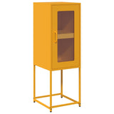 Buffet jaune moutarde 36x39x107 cm acier laminé à froid