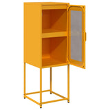 Buffet jaune moutarde 36x39x107 cm acier laminé à froid