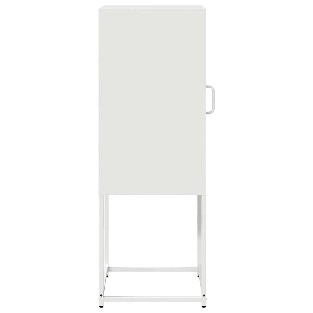 Buffet blanc 36x39x107 cm acier laminé à froid