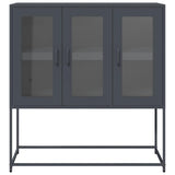 Buffet anthracite 100,5x39x107 cm acier laminé à froid