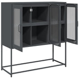 Buffet anthracite 100,5x39x107 cm acier laminé à froid