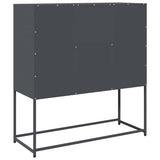 Buffet anthracite 100,5x39x107 cm acier laminé à froid