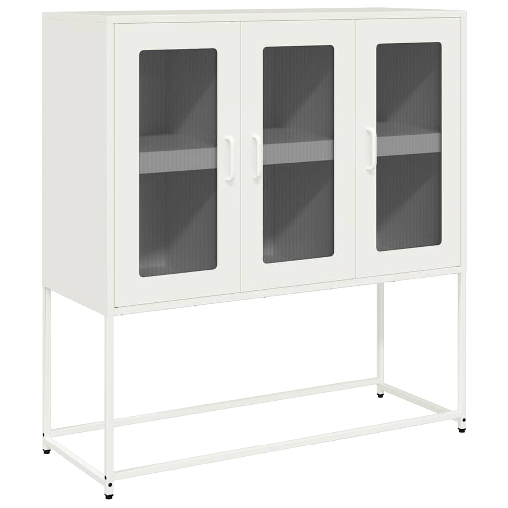 Buffet blanc 100,5x39x107 cm acier laminé à froid