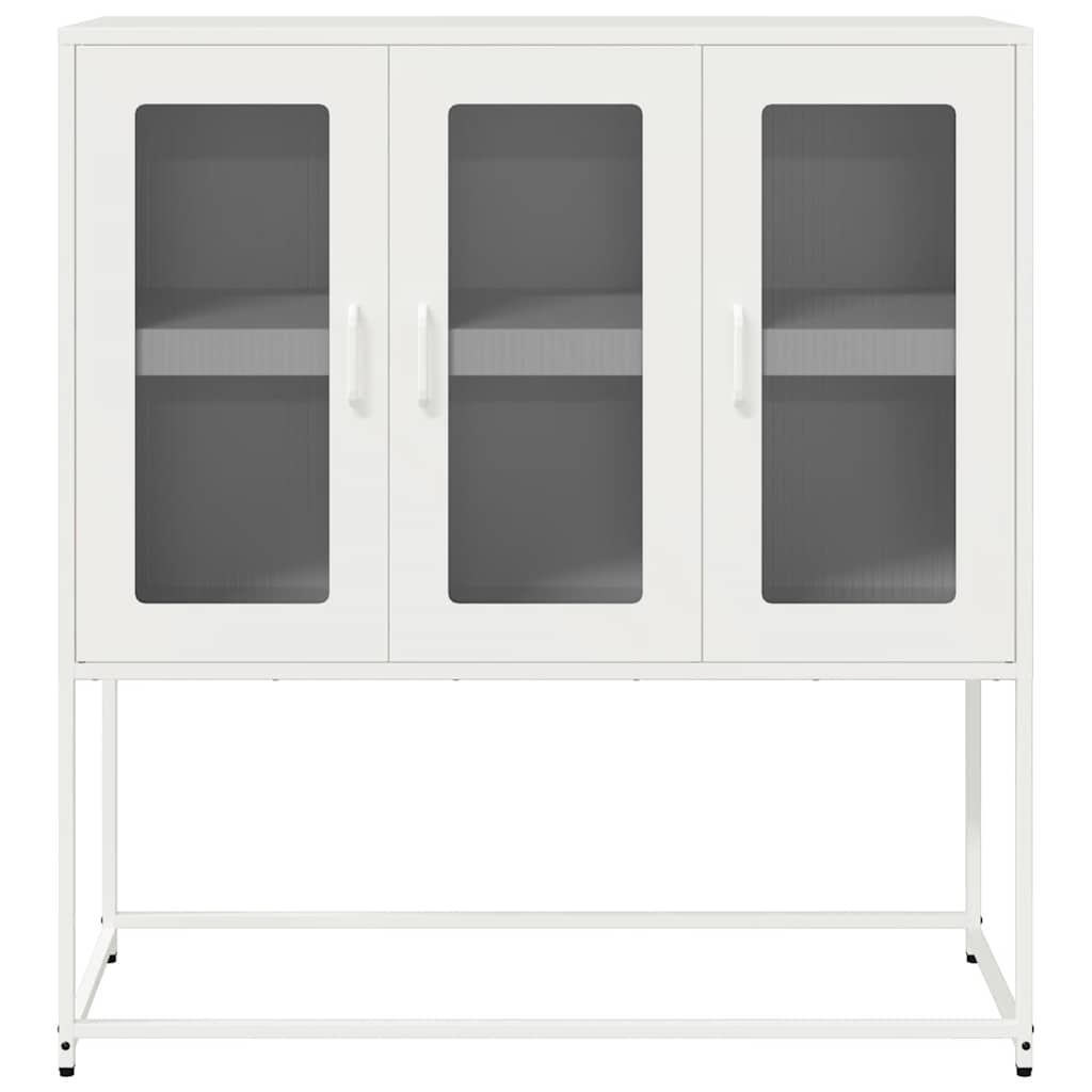 Buffet blanc 100,5x39x107 cm acier laminé à froid