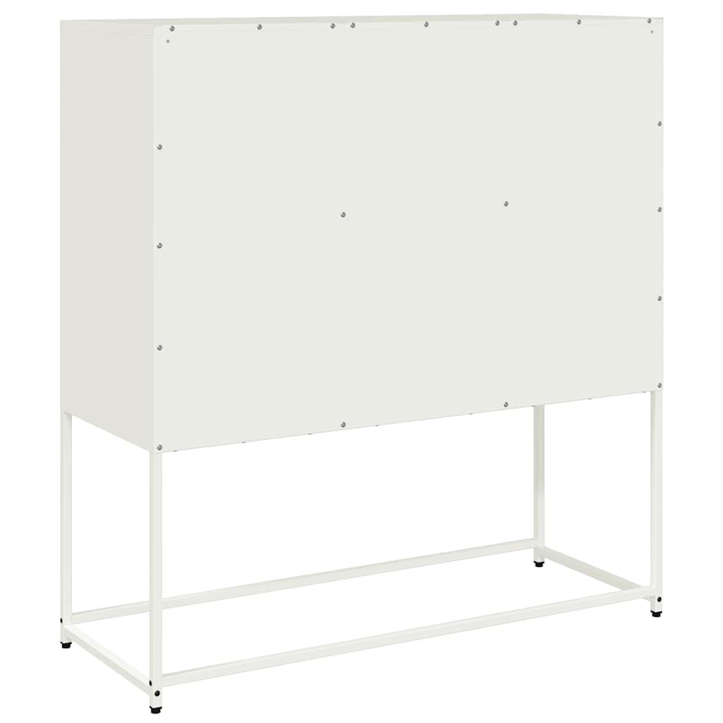 Buffet blanc 100,5x39x107 cm acier laminé à froid