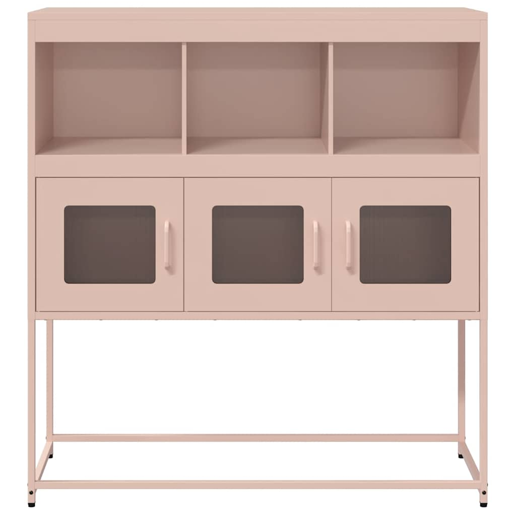 Buffet rose 100,5x39x107 cm acier laminé à froid