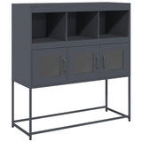 Buffet anthracite 100,5x39x107 cm acier laminé à froid