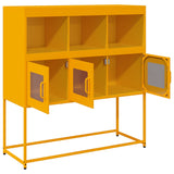 Buffet jaune moutarde 100,5x39x107 cm acier laminé à froid