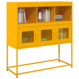 Buffet jaune moutarde 100,5x39x107 cm acier laminé à froid