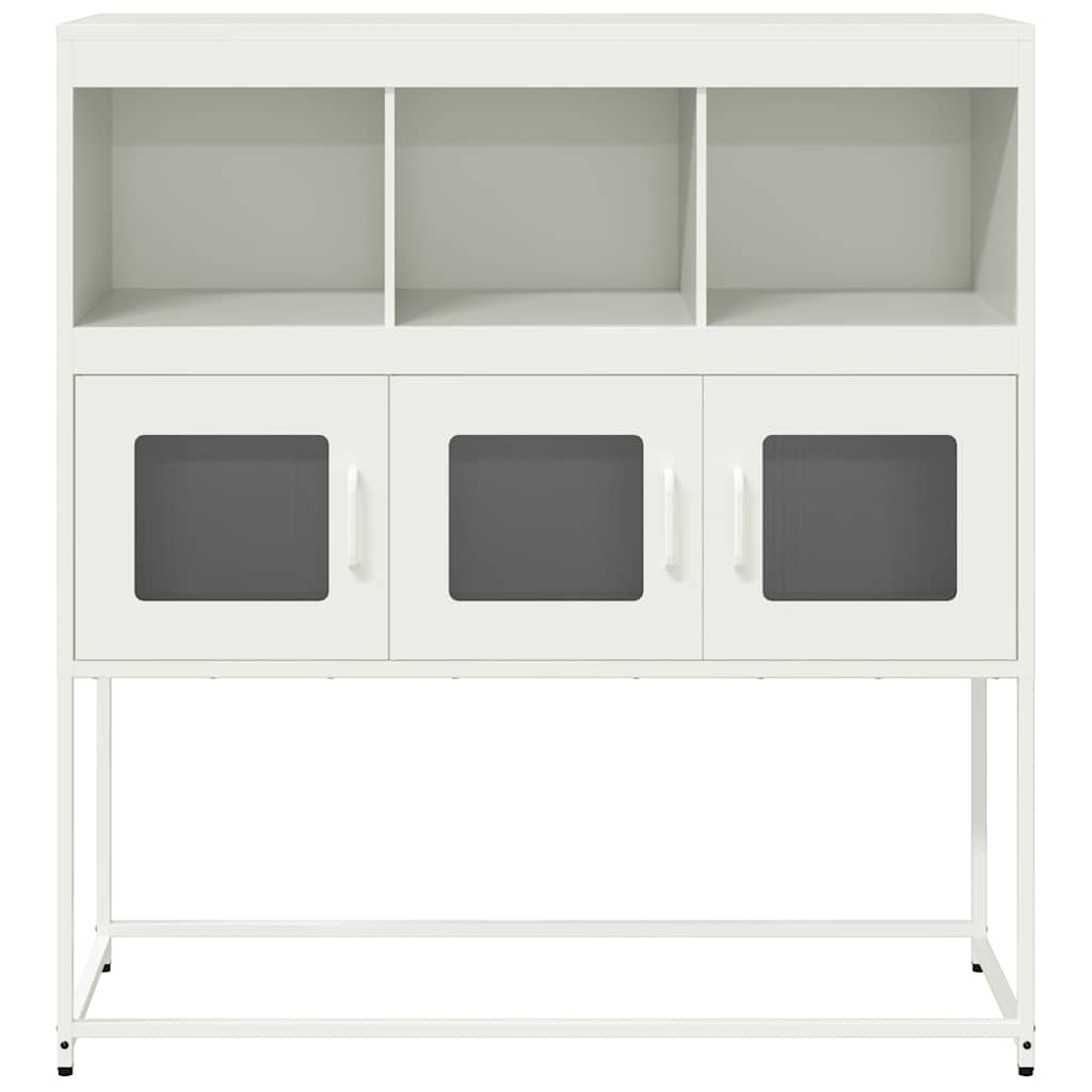 Buffet blanc 100,5x39x107 cm acier laminé à froid