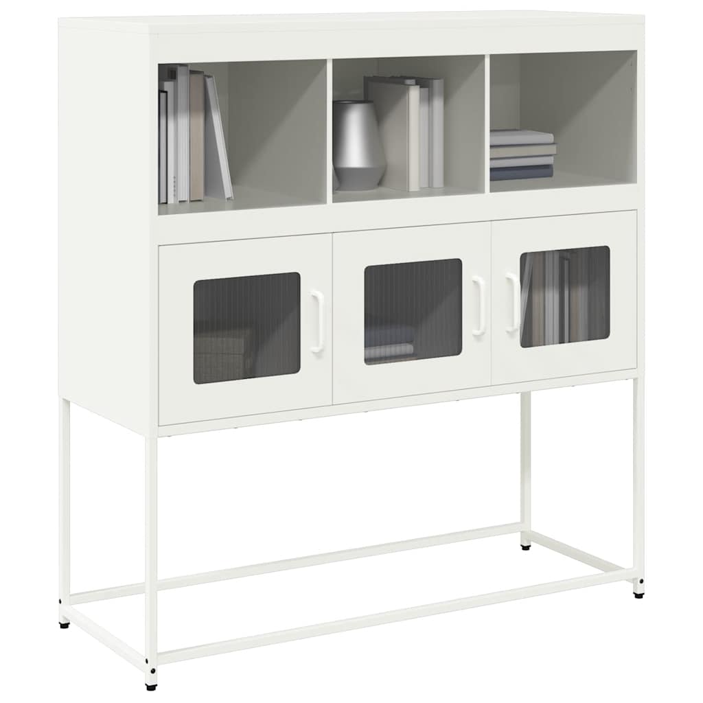 Buffet blanc 100,5x39x107 cm acier laminé à froid