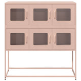 Buffet rose 100,5x39x107 cm acier laminé à froid