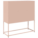 Buffet rose 100,5x39x107 cm acier laminé à froid