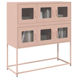 Buffet rose 100,5x39x107 cm acier laminé à froid