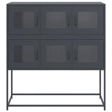 Buffet anthracite 100,5x39x107 cm acier laminé à froid