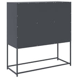 Buffet anthracite 100,5x39x107 cm acier laminé à froid