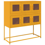 Buffet jaune moutarde 100,5x39x107 cm acier laminé à froid