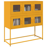 Buffet jaune moutarde 100,5x39x107 cm acier laminé à froid