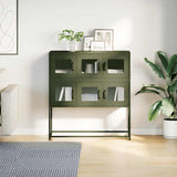 Buffet vert olive 100,5x39x107 cm acier laminé à froid