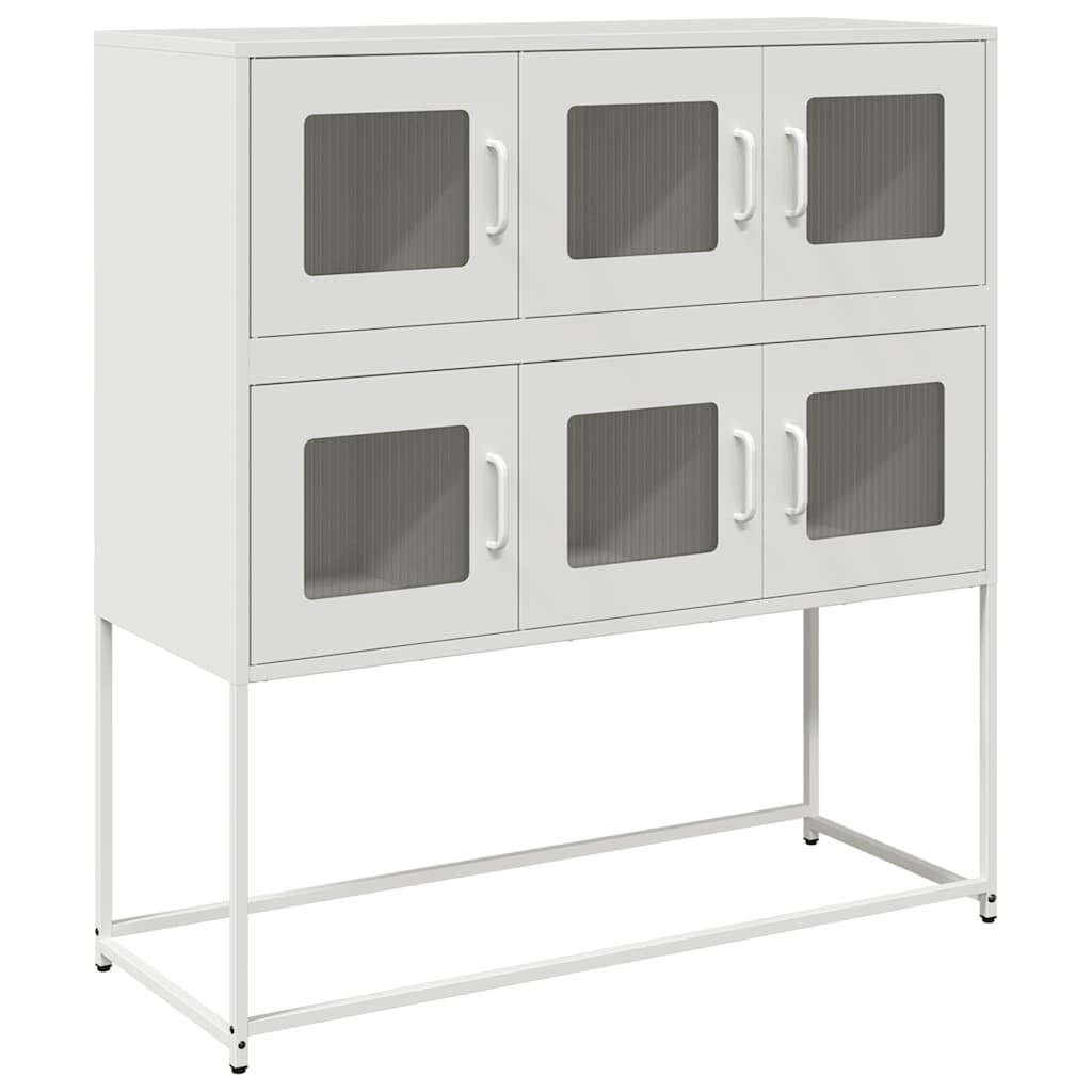 Buffet blanc 100,5x39x107 cm acier laminé à froid