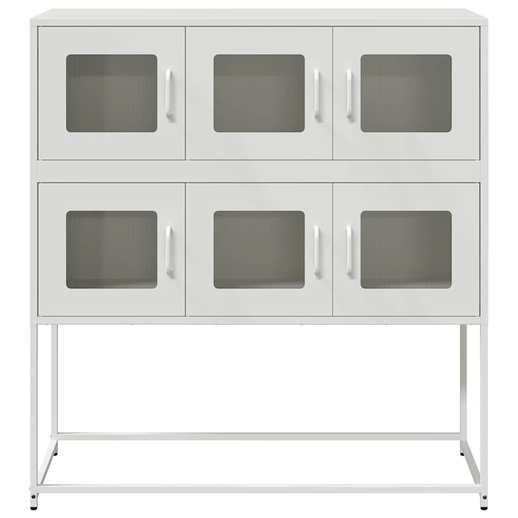 Buffet blanc 100,5x39x107 cm acier laminé à froid