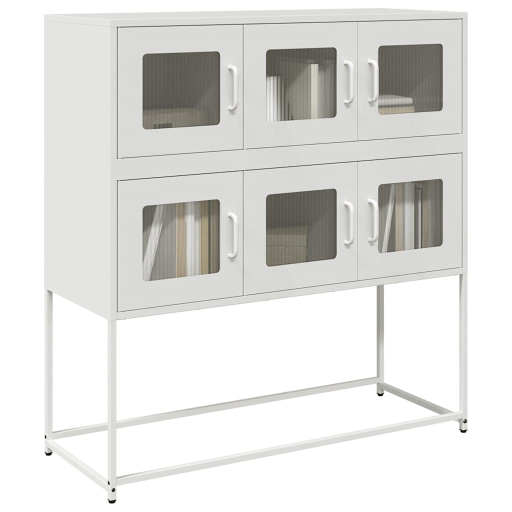 Buffet blanc 100,5x39x107 cm acier laminé à froid