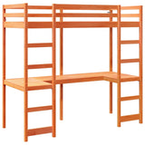 Bunk bed frame without mattress 90x200 cm solid pine wood