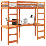 Bunk bed frame without mattress 90x200 cm solid pine wood