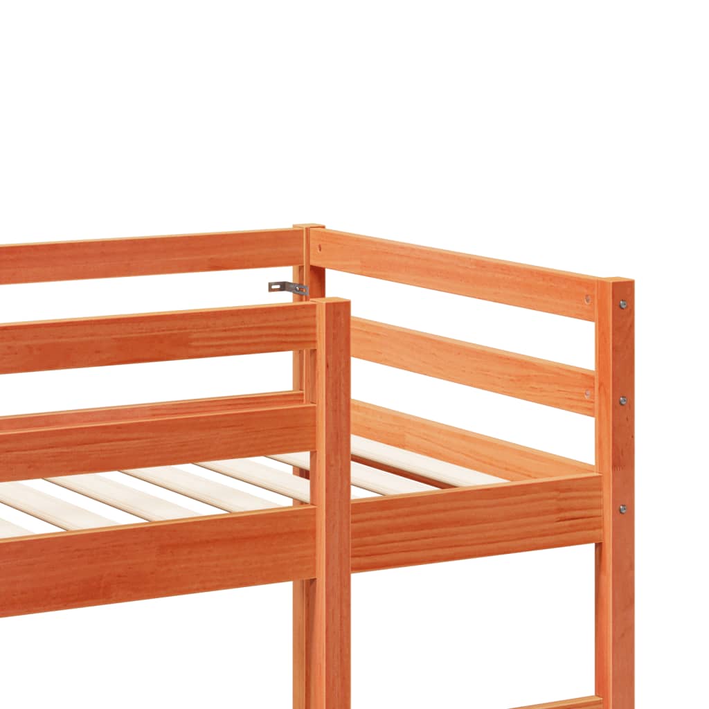 Bunk bed frame without mattress 90x200 cm solid pine wood