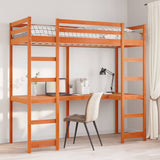 Bunk bed frame without mattress 90x200 cm solid pine wood