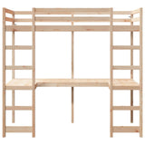 Cadre de lit superposé sans matelas 80x200cm bois massif de pin